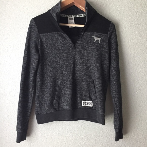 PINK Victoria's Secret Tops - VS PINK Grey Pullover Sweatshirt